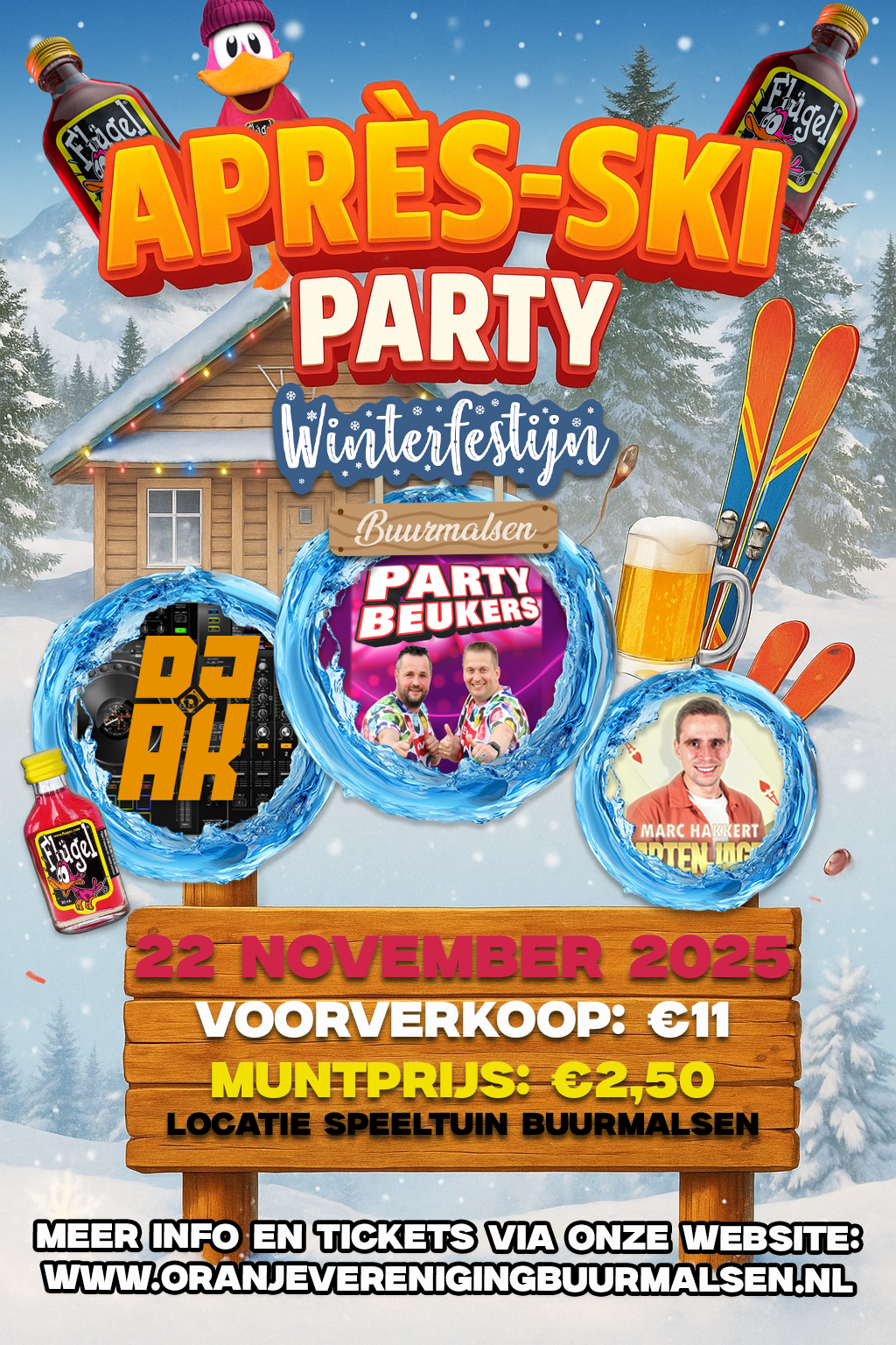 Poster voor Après-Ski Party in Buurmalsen, 22 november 2025