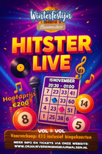 Poster voor Winterfestijn Buurmalsen met bingo en muziek