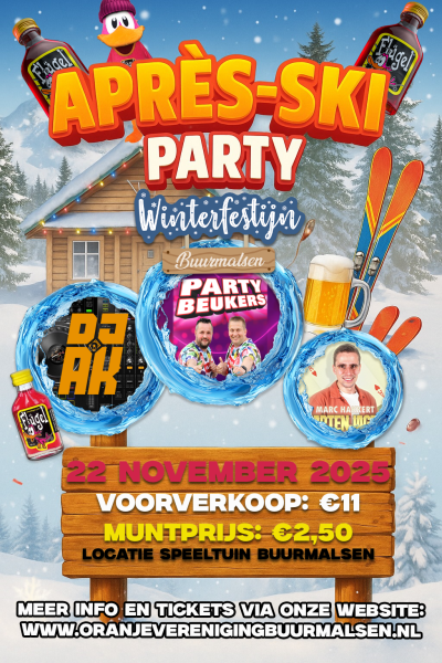 Poster voor Après-Ski Party in Buurmalsen, 22 november 2025